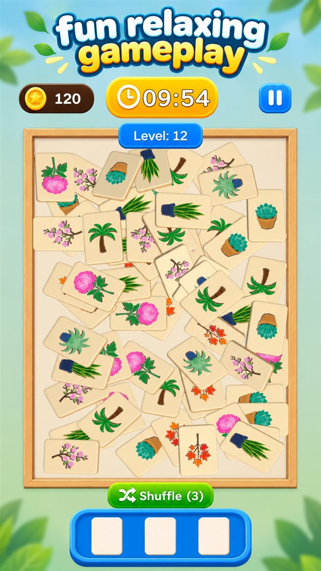 Match Garden timed level with shuffle option